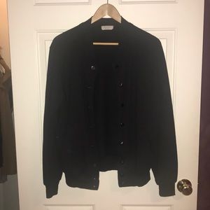 Black varsity jacket